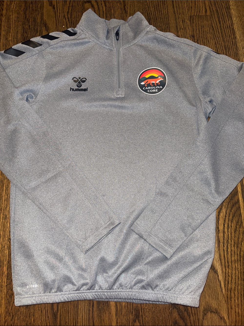 Hummel Gray Carolina Core Quarter-Zip Pullover